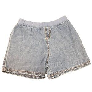 We're Together Womans Shorts Size MED Pullon Blue Elastic Waist Beach High Rise